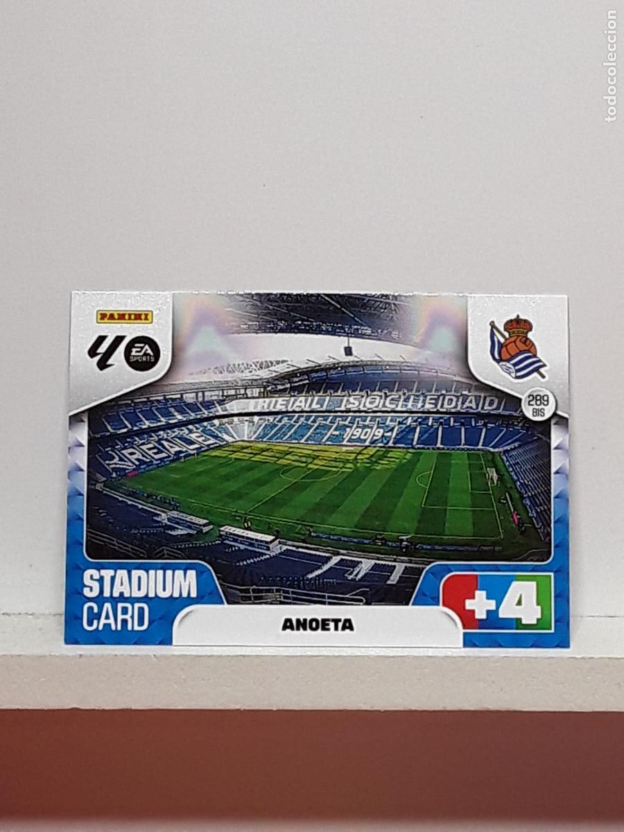 Coleccionismo cromos antiguos: ADRENALYN 2025 2026 25 26 ALBUM PANINI LIGA N 289BIS 289 BIS REAL SOCIEDAD ESTADIO ANOETA