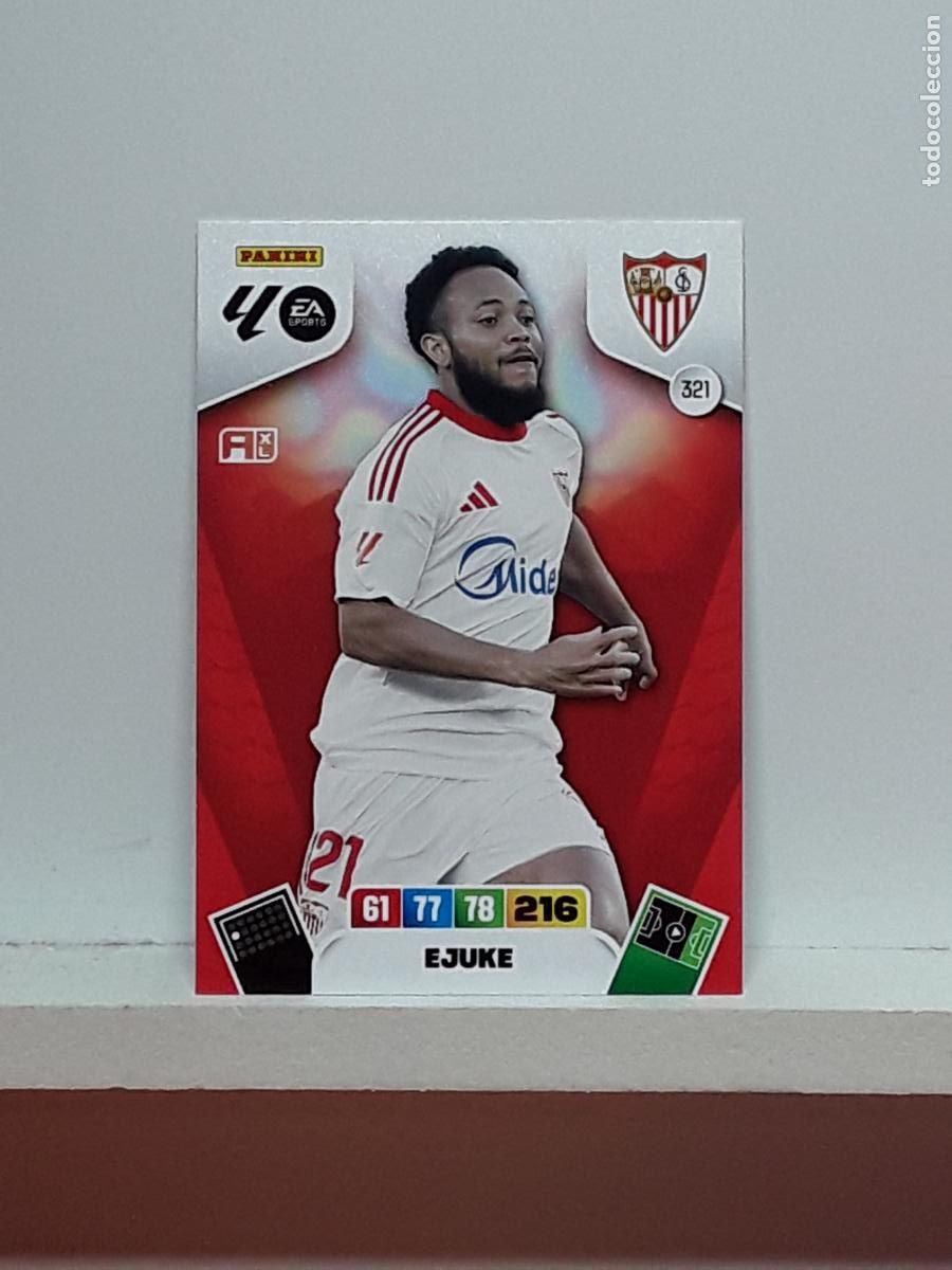 Coleccionismo cromos antiguos: ADRENALYN 2025 2026 25 26 ALBUM PANINI LIGA N 321 SEVILLA EJUKE