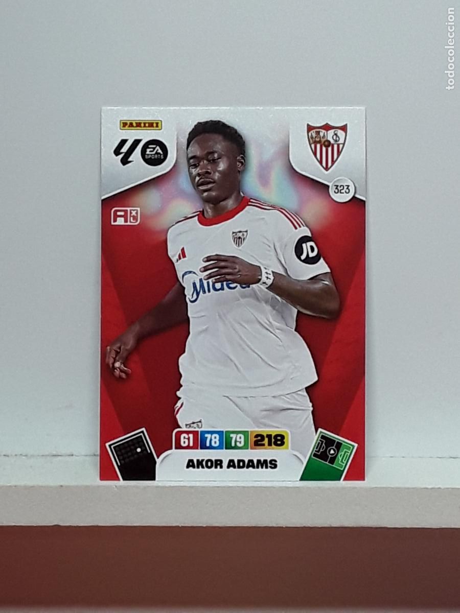 Coleccionismo cromos antiguos: ADRENALYN 2025 2026 25 26 ALBUM PANINI LIGA N 323 SEVILLA AKOR ADAMS