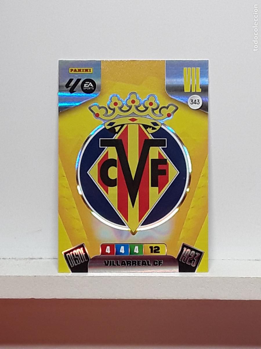 Coleccionismo cromos antiguos: ADRENALYN 2025 2026 25 26 ALBUM PANINI LIGA N 343 VILLARREAL ESCUDO