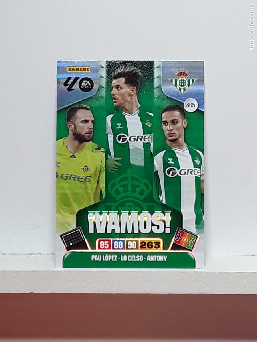 Coleccionismo cromos antiguos: ADRENALYN 2025 2026 25 26 ALBUM PANINI LIGA N 365 BETIS VAMOS PAU LOPEZ LO CELSO ANTONY