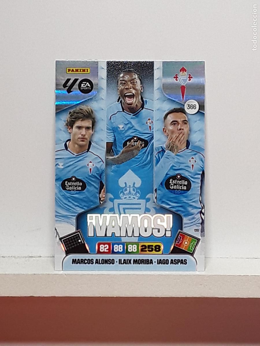 Coleccionismo cromos antiguos: ADRENALYN 2025 2026 25 26 ALBUM PANINI LIGA N 366 CELTA VAMOS MARCOS ALONSO ILAIX MORIBA IAGO ASPAS