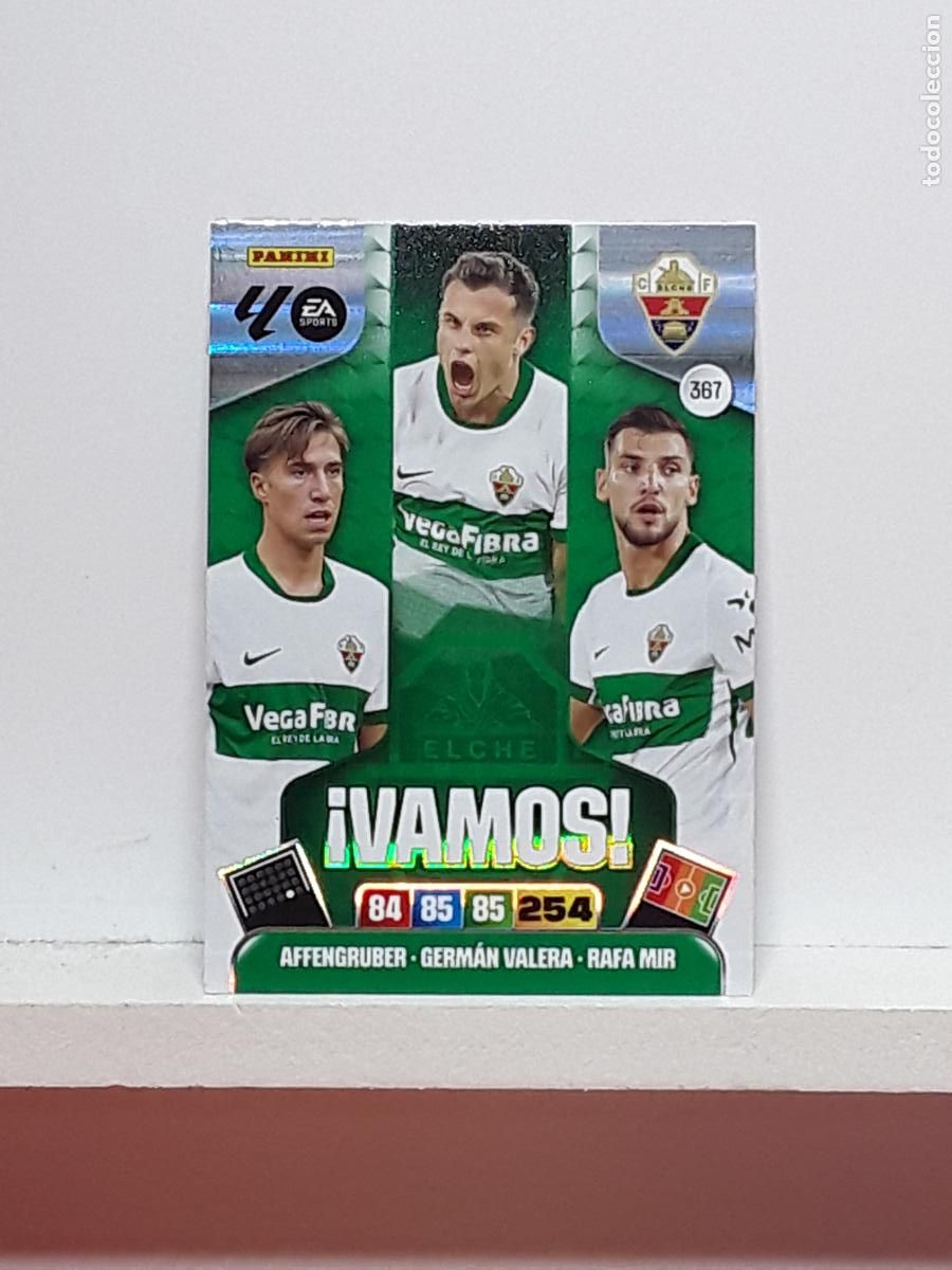 Coleccionismo cromos antiguos: ADRENALYN 2025 2026 25 26 ALBUM PANINI LIGA N 367 ELCHE VAMOS AFFENGRUBER GERMAN VALERA RAFA MIR