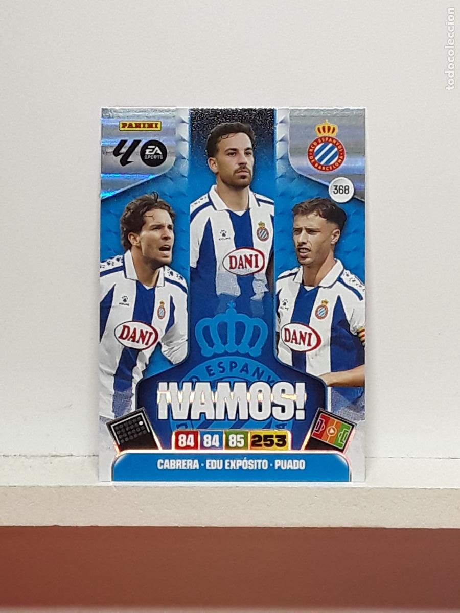 Coleccionismo cromos antiguos: ADRENALYN 2025 2026 25 26 ALBUM PANINI LIGA N 368 ESPANYOL VAMOS CABRERA EDU EXPOSITO PUADO
