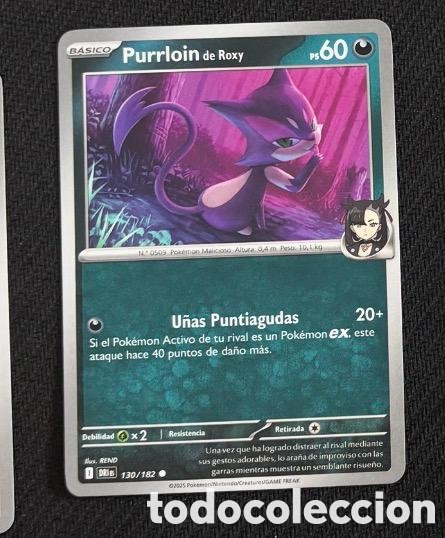 Coleccionismo cromos antiguos: 130/182 Purrloin Carta POKEMON TCG