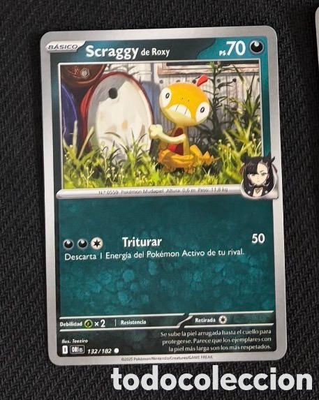 Coleccionismo cromos antiguos: 132/182 Scraggy Carta POKEMON TCG