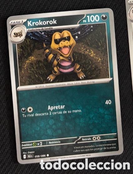 Coleccionismo cromos antiguos: 058/086 Krokorok Carta POKEMON TCG