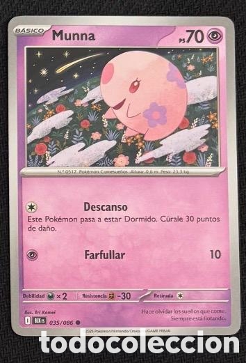 Coleccionismo cromos antiguos: 035/086 Munna Carta POKEMON TCG