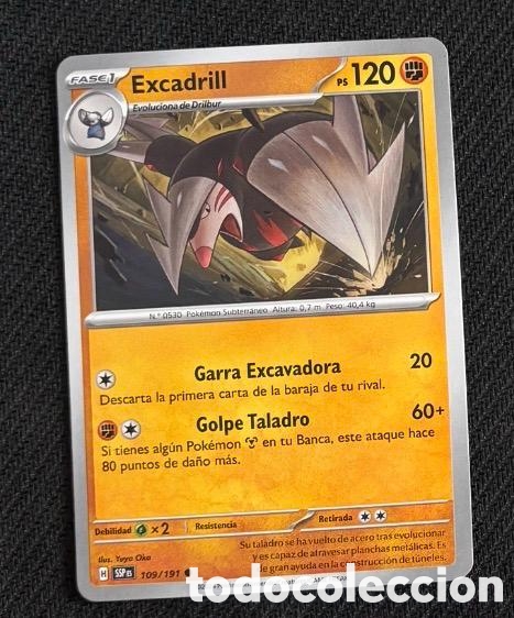 Coleccionismo cromos antiguos: 109/191 Excadrill Carta POKEMON TCG