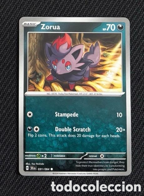 Coleccionismo cromos antiguos: 031/064 Zorua Carta POKEMON TCG