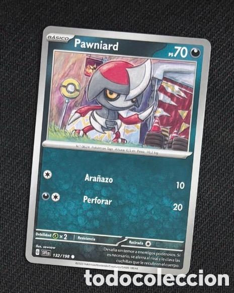 Coleccionismo cromos antiguos: 132/198 Pawniard Carta POKEMON TCG