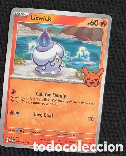 Collectable Antique Stickers: 036/167 Litwick halloween Carta POKEMON TCG