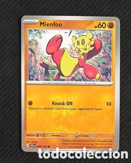 Coleccionismo cromos antiguos: 083/142 Mienfoo Carta POKEMON TCG