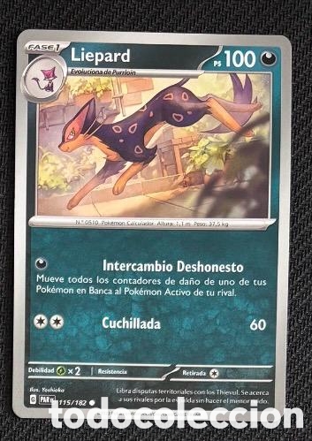 Coleccionismo cromos antiguos: 115/182 Liepard Carta POKEMON TCG