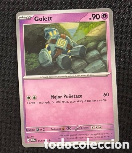 Coleccionismo cromos antiguos: 042/086 Golett Carta POKEMON TCG