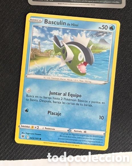 Colecionismo Cromos antigos: 043/189 Basculin de Hisui Carta POKEMON TCG