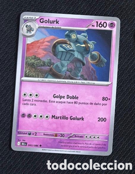 Coleccionismo cromos antiguos: 043/086 Golurk Carta POKEMON TCG