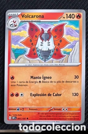 Coleccionismo cromos antiguos: 041/197 Volcarona Carta POKEMON TCG