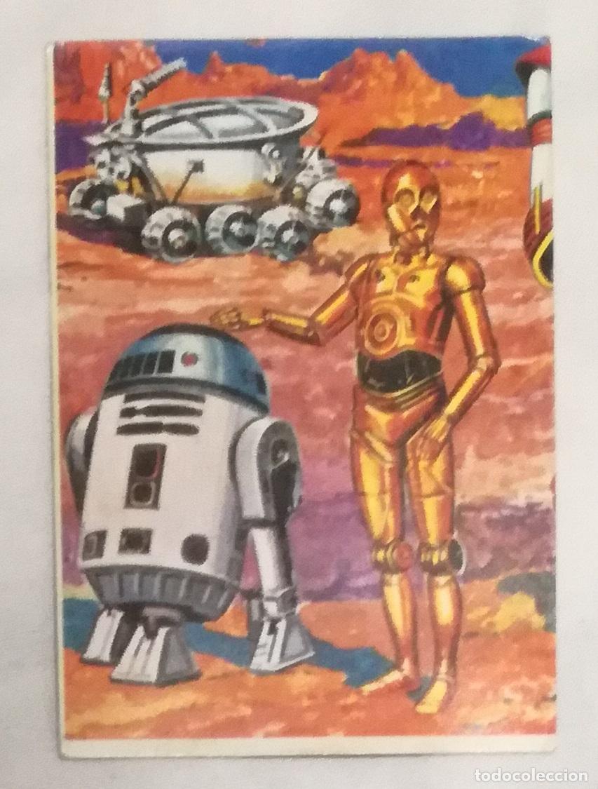 Coleccionismo cromos antiguos: R2-D2 y C3PO: cromo n&ordm; 180 del Album Tecnica y accion, ESTE (version de 194 cromos)