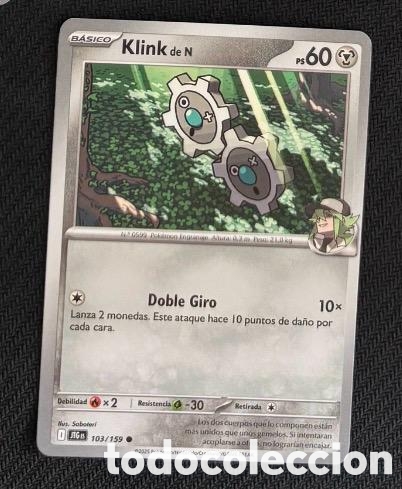 Coleccionismo cromos antiguos: 103/159 Klink Carta POKEMON TCG