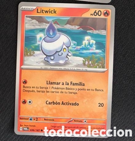 Coleccionismo cromos antiguos: 036/167 Litwick Carta POKEMON TCG