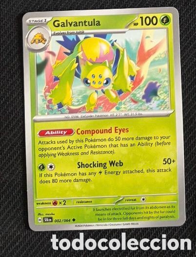 Coleccionismo cromos antiguos: 002/064 Galvantula Carta POKEMON TCG
