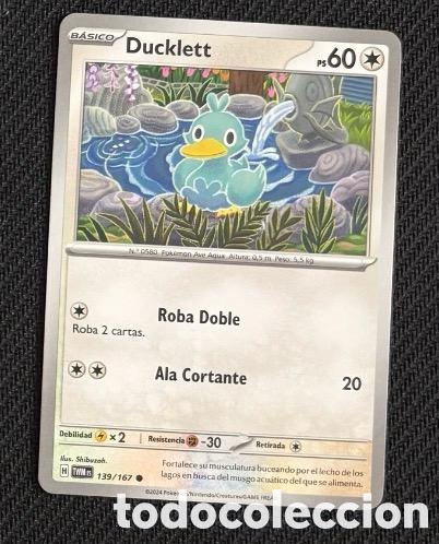 Coleccionismo cromos antiguos: 139/167 Ducklett Carta POKEMON TCG