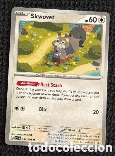 Coleccionismo cromos antiguos: 151/198 Skwovet Carta POKEMON TCG