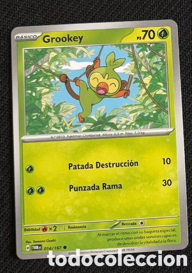 Coleccionismo cromos antiguos: 014/167 Grookey Carta POKEMON TCG