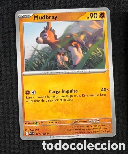 Coleccionismo cromos antiguos: 107/182 Mudbray Carta POKEMON TCG