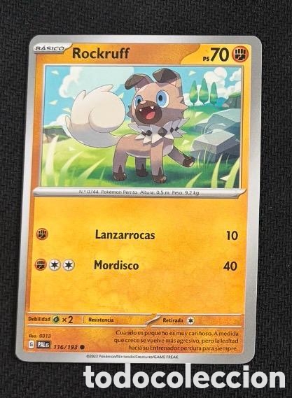 Coleccionismo cromos antiguos: 116/193 Rockruff Carta POKEMON TCG