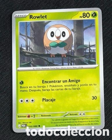 Coleccionismo cromos antiguos: 010/088 Rowlet Carta POKEMON TCG