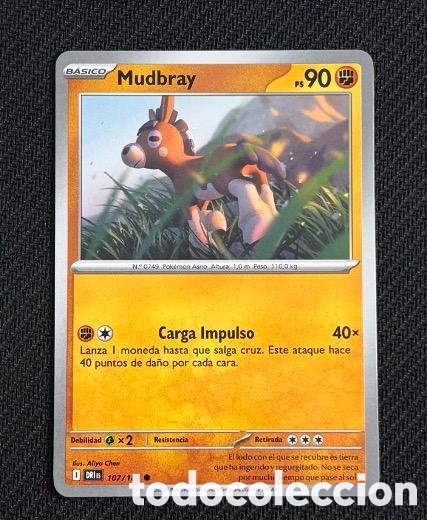 Coleccionismo cromos antiguos: 107/182 Mudbray Carta POKEMON TCG