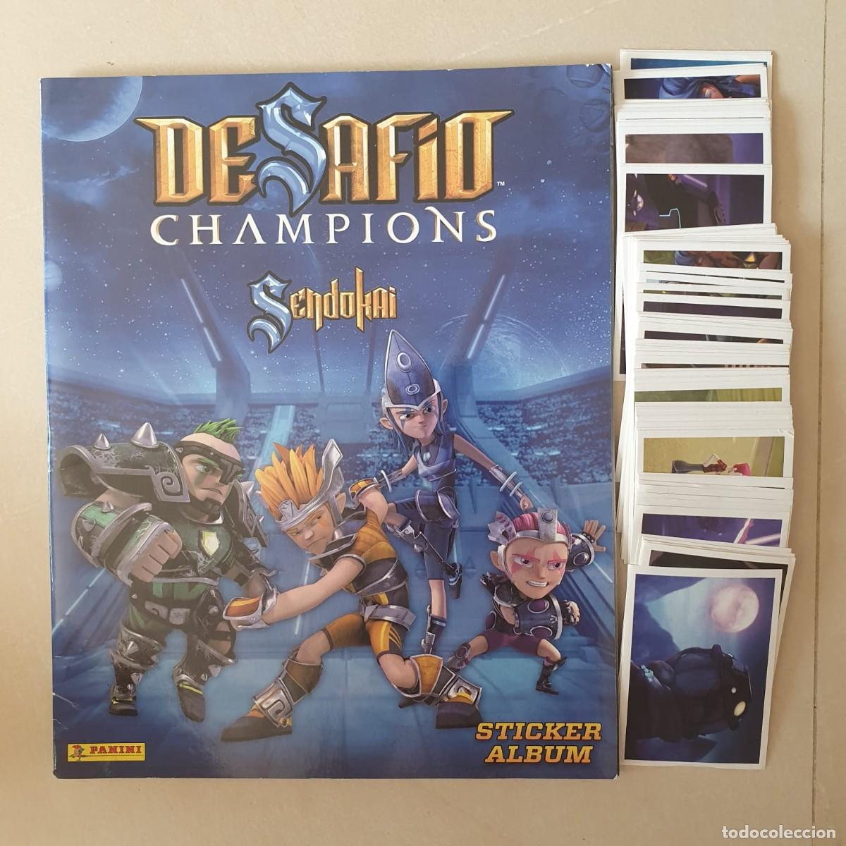 Coleccionismo cromos antiguos: SENDOKAI DESAFIO CHAMPIONS PANINI 2013 ALBUM + CROMOS SIN PEGAR LEER