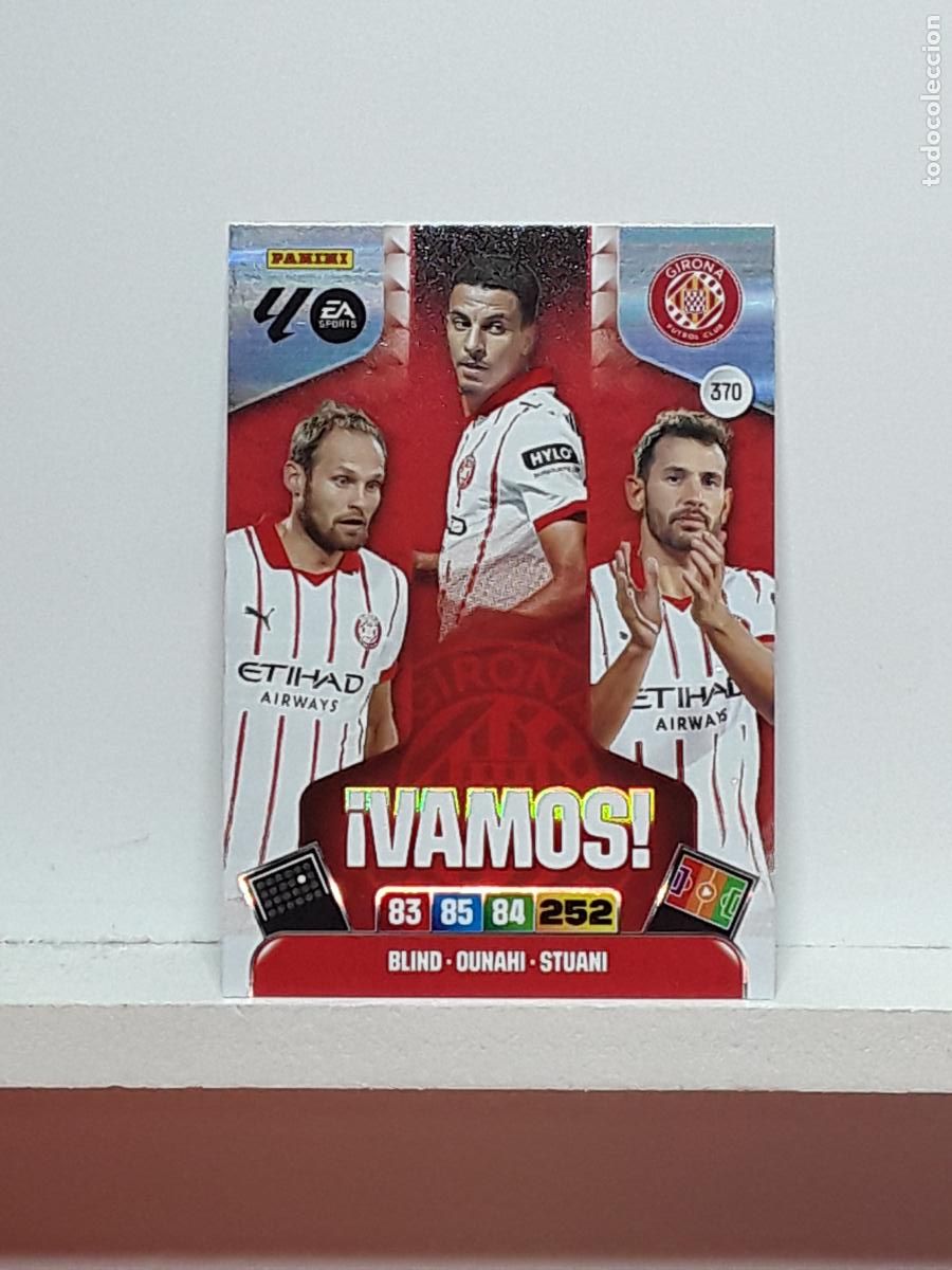 Coleccionismo cromos antiguos: ADRENALYN 2025 2026 25 26 ALBUM PANINI LIGA N 370 GIRONA VAMOS BLIND OUNAHI STUANI