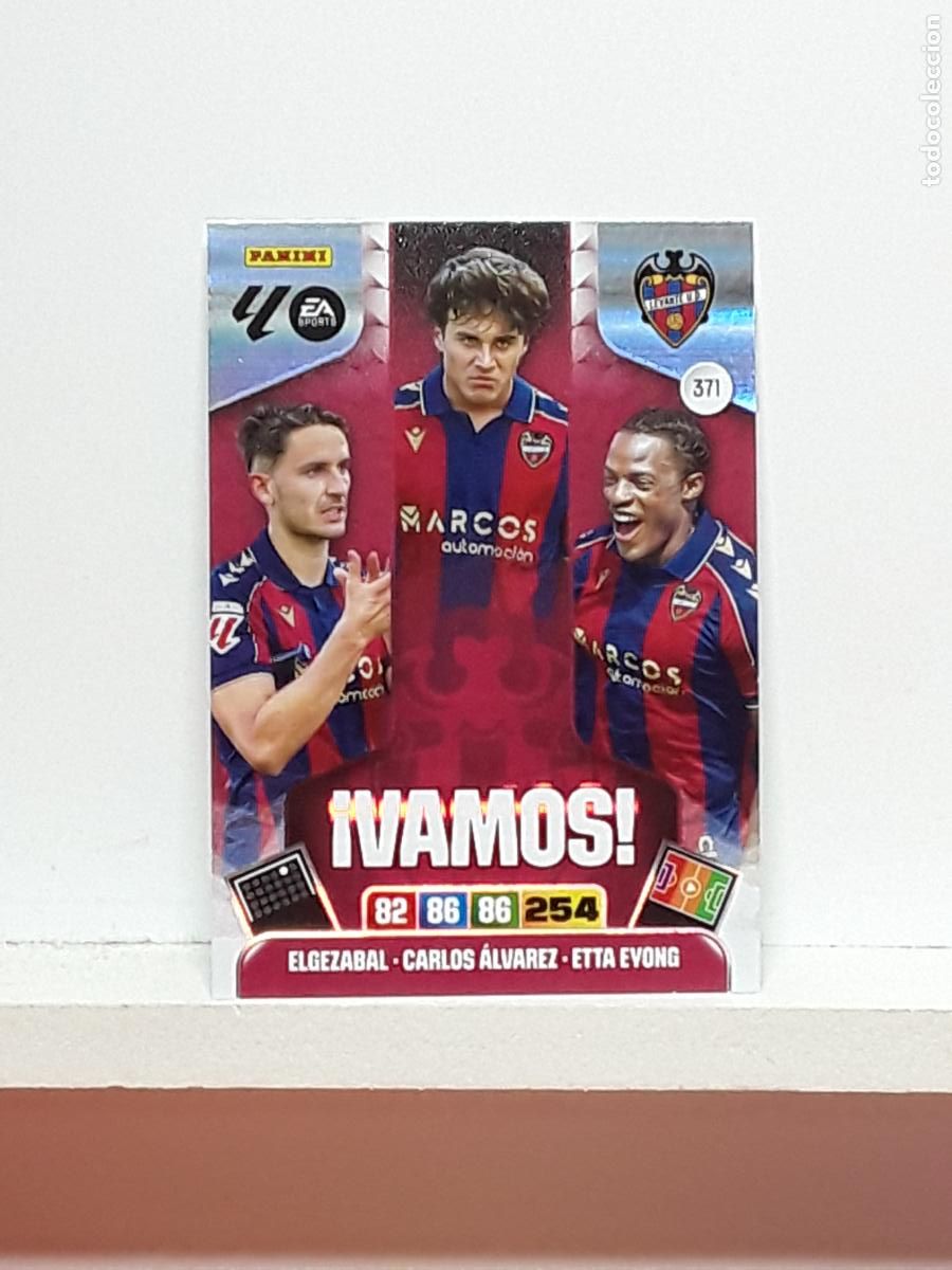 Coleccionismo cromos antiguos: ADRENALYN 2025 2026 25 26 ALBUM PANINI LIGA N 371 LEVANTE VAMOS ELGEZABAL CARLOS ALVAREZ ETTA EYONG