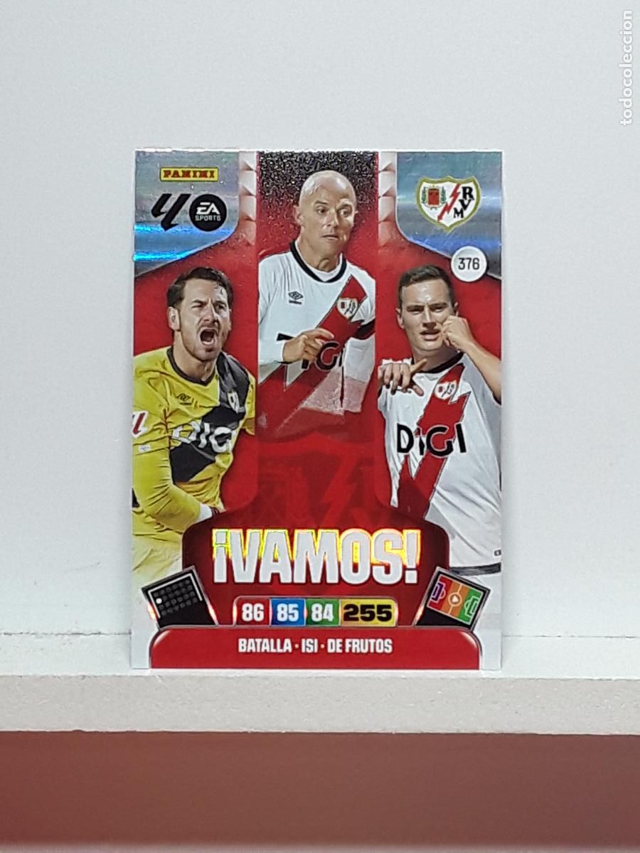 Coleccionismo cromos antiguos: ADRENALYN 2025 2026 25 26 ALBUM PANINI LIGA N 376 RAYO VALLECANO VAMOS BATALLA ISI DE FRUTOS