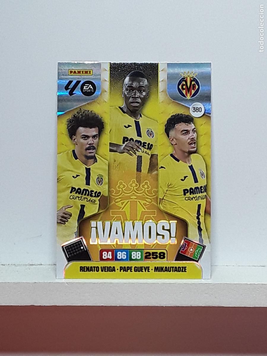 Coleccionismo cromos antiguos: ADRENALYN 2025 2026 25 26 ALBUM PANINI LIGA N 380 VALENCIA VAMOS RENATO VEIGA PAPE GUEYE MIKAUTADZE