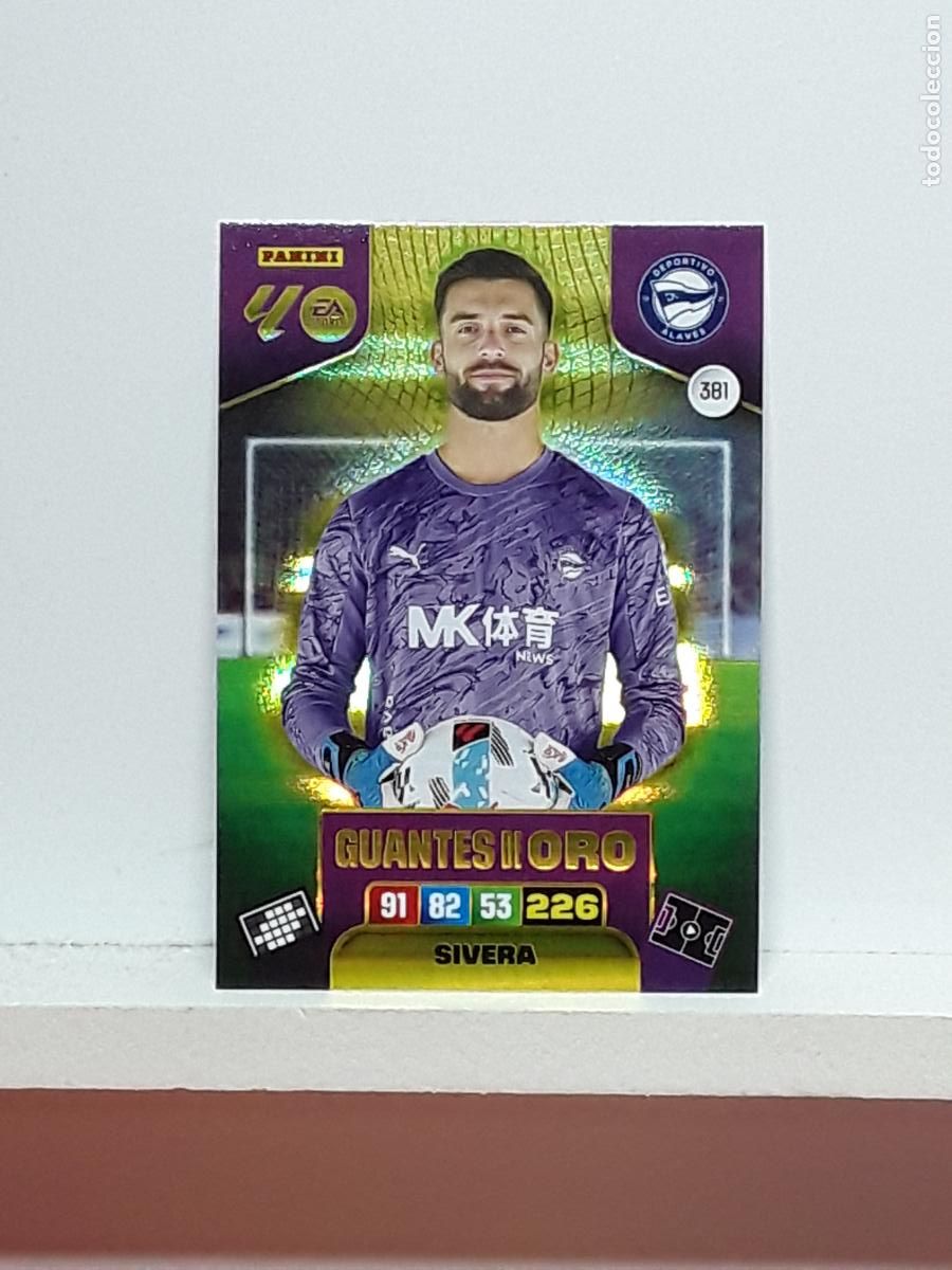 Coleccionismo cromos antiguos: ADRENALYN 2025 2026 25 26 ALBUM PANINI LIGA N 381 ALAVES GUANTES DE ORO SIVERA