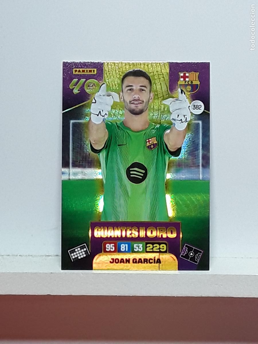 Coleccionismo cromos antiguos: ADRENALYN 2025 2026 25 26 ALBUM PANINI LIGA N 382 BARCELONA GUANTES DE ORO JOAN GARCIA