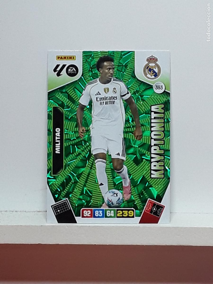 Coleccionismo cromos antiguos: ADRENALYN 2025 2026 25 26 ALBUM PANINI LIGA N 393 REAL MADRID KRYPTONITA MILITAO