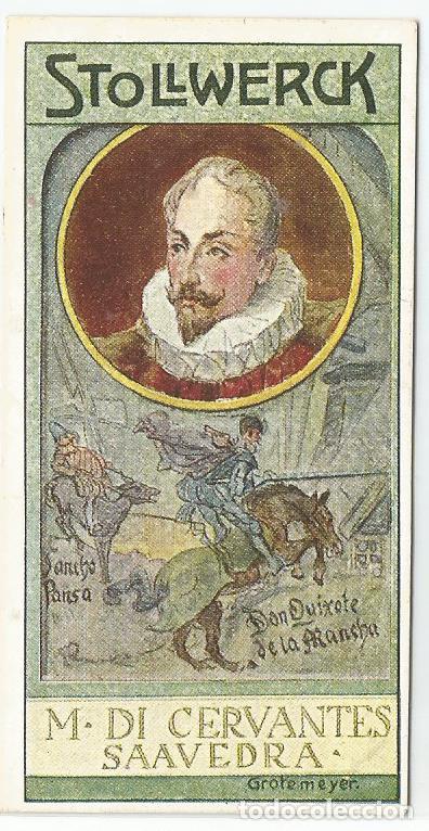 Coleccionismo cromos antiguos: Cervantes, Don Quijote y Sancho Panza, Cromo Alem&aacute;n Stollwerck