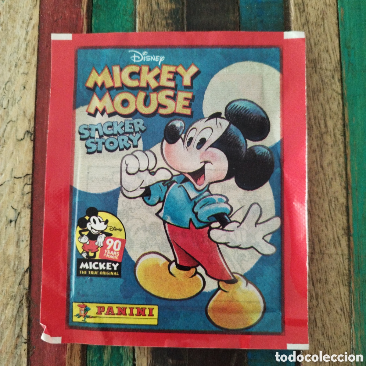 Coleccionismo cromos antiguos: PANINI SOBRE SIN ABRIR COLECCION MICKEY MOUSE 90 ANIVERSARIO