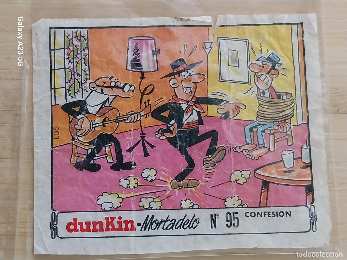 Coleccionismo cromos antiguos: DUNKIN MORTADELO A&Ntilde;O 1971 EL MEDALLON ROBADO CROMO 95 CONFESION RECUPERADO ORIGINAL A&Ntilde;O