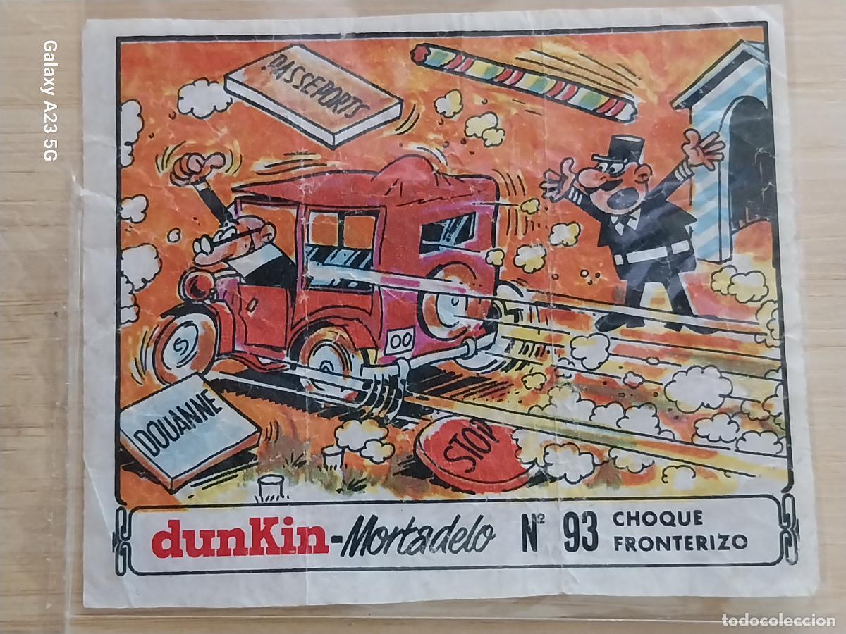 Coleccionismo cromos antiguos: DUNKIN MORTADELO A&Ntilde;O 1971 EL MEDALLON ROBADO CROMO 93 CHOQUE FRONTERIZO RECUPERADO ORIGINAL A&Ntilde;O