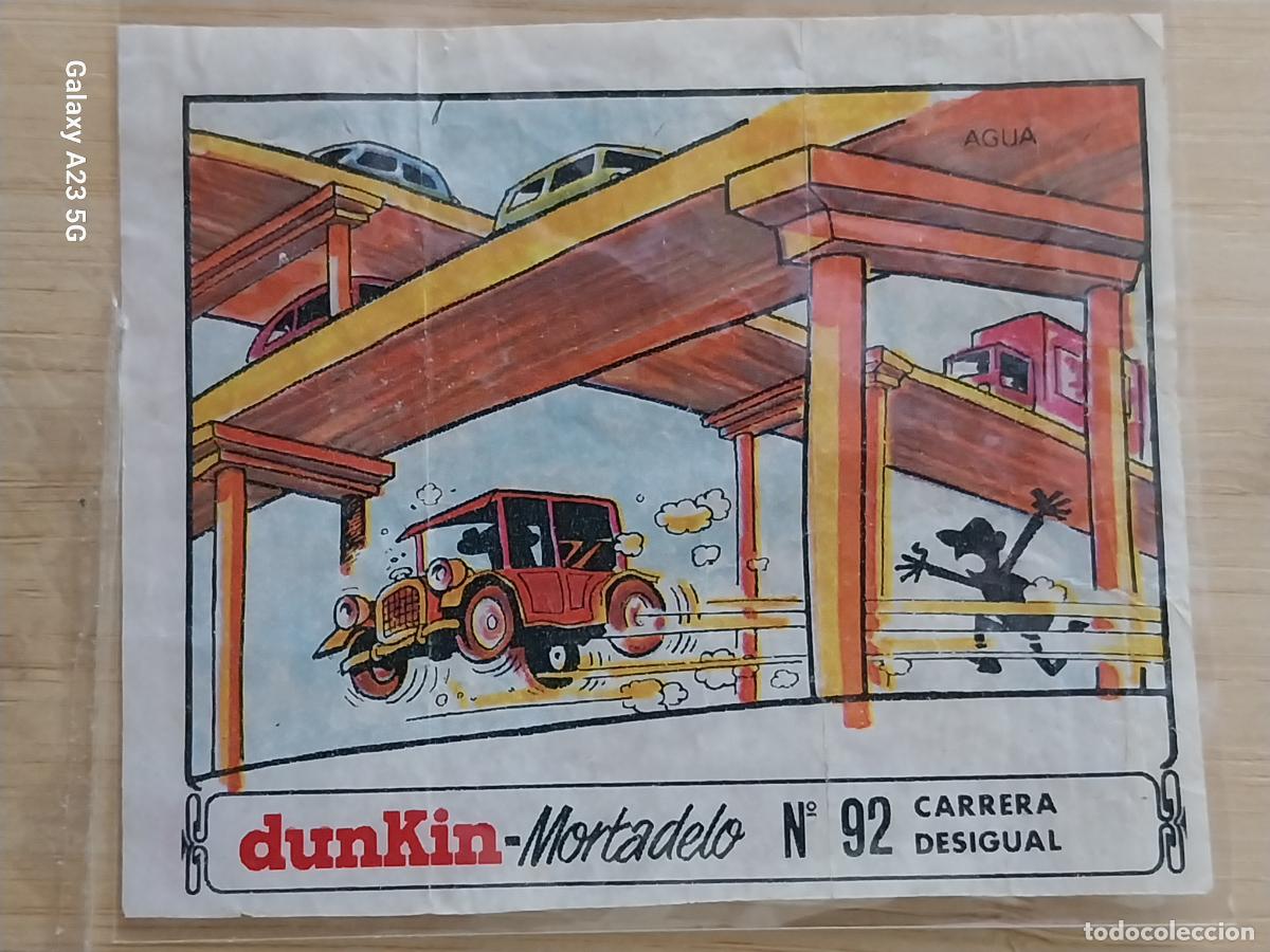 Coleccionismo cromos antiguos: DUNKIN MORTADELO A&Ntilde;O 1971 EL MEDALLON ROBADO CROMO 92 CARRERA DESIGUAL RECUPERADO ORIGINAL A&Ntilde;O