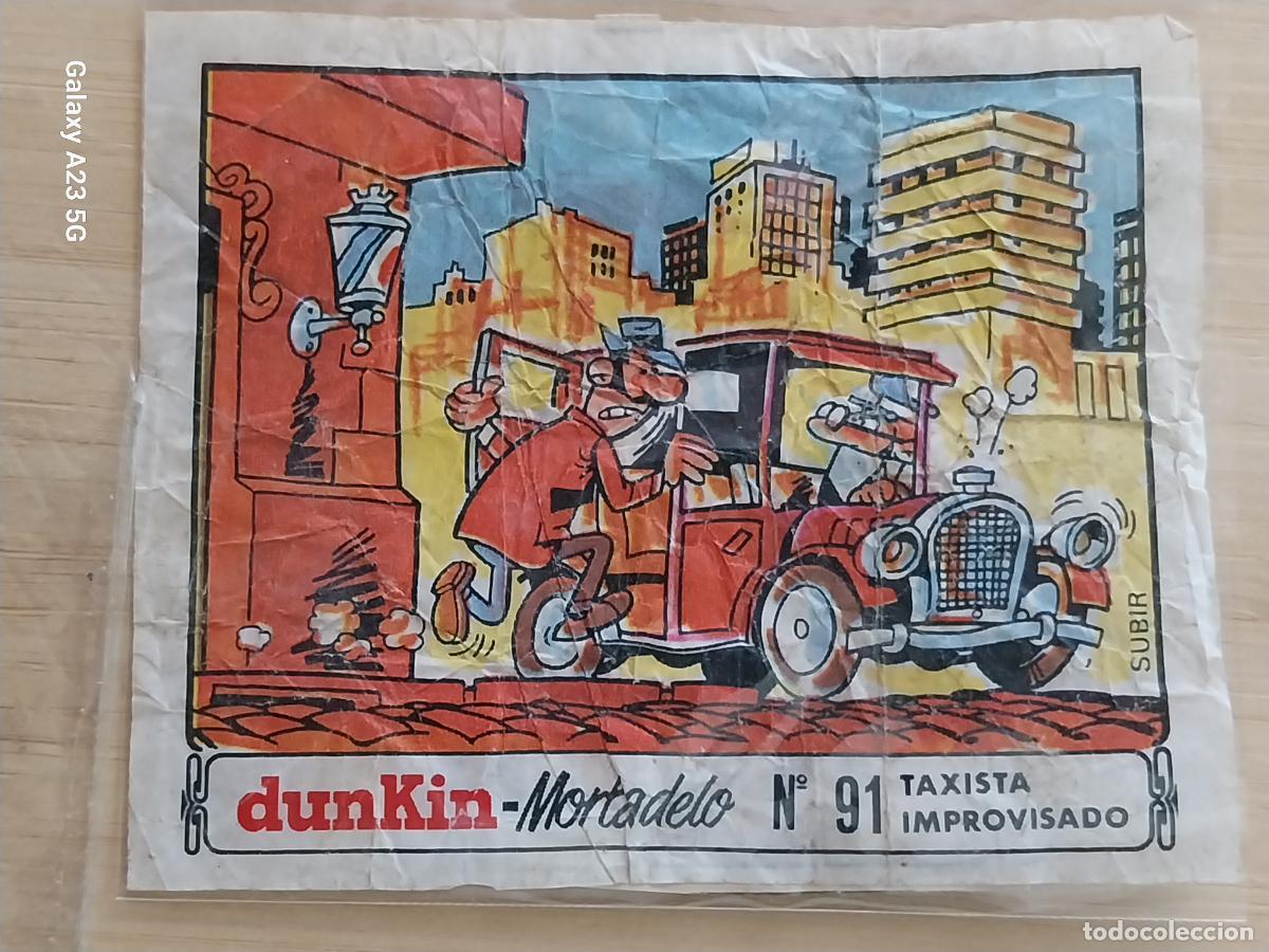 Coleccionismo cromos antiguos: DUNKIN MORTADELO A&Ntilde;O 1971 EL MEDALLON ROBADO CROMO 91 TAXISTA IMPROVISADO RECUPERADO ORIGINAL A&Ntilde;O