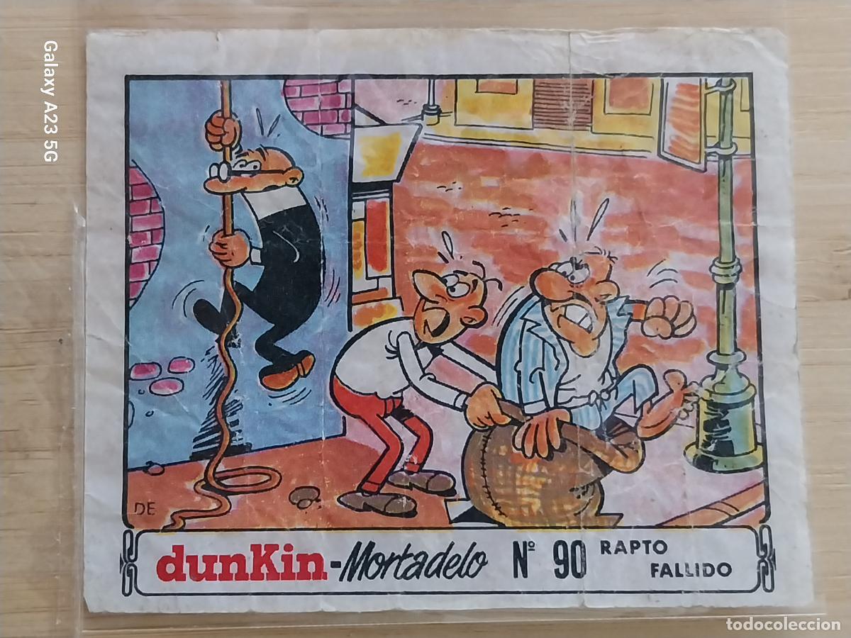 Coleccionismo cromos antiguos: DUNKIN MORTADELO A&Ntilde;O 1971 EL MEDALLON ROBADO CROMO 90 RAPTO FALLIDO RECUPERADO ORIGINAL A&Ntilde;O