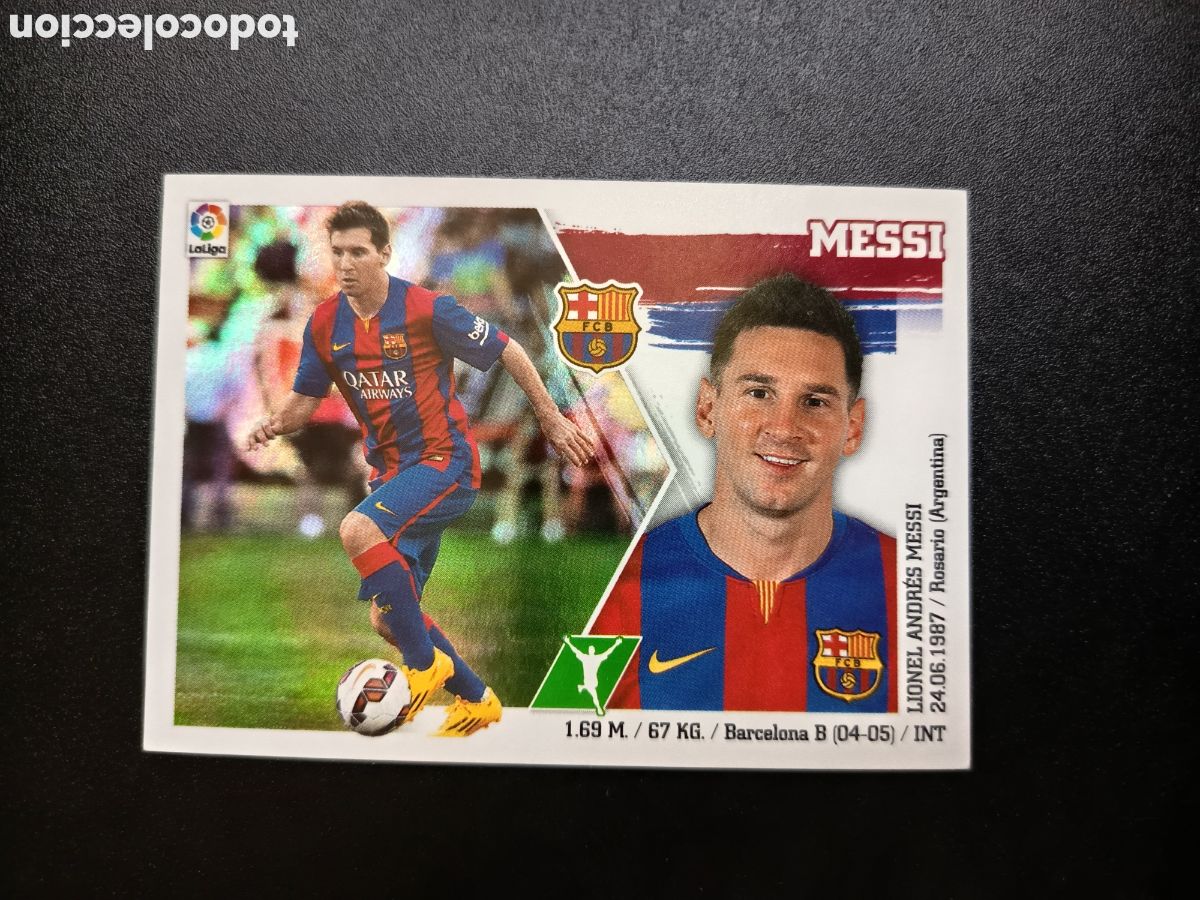 Coleccionismo cromos antiguos: SIN PEGAR CROMO STICKER N&ordm; 17 MESSI COLECCI&Oacute;N LIGA ESTE PANINI 2015-16 2015 2016 (IV)