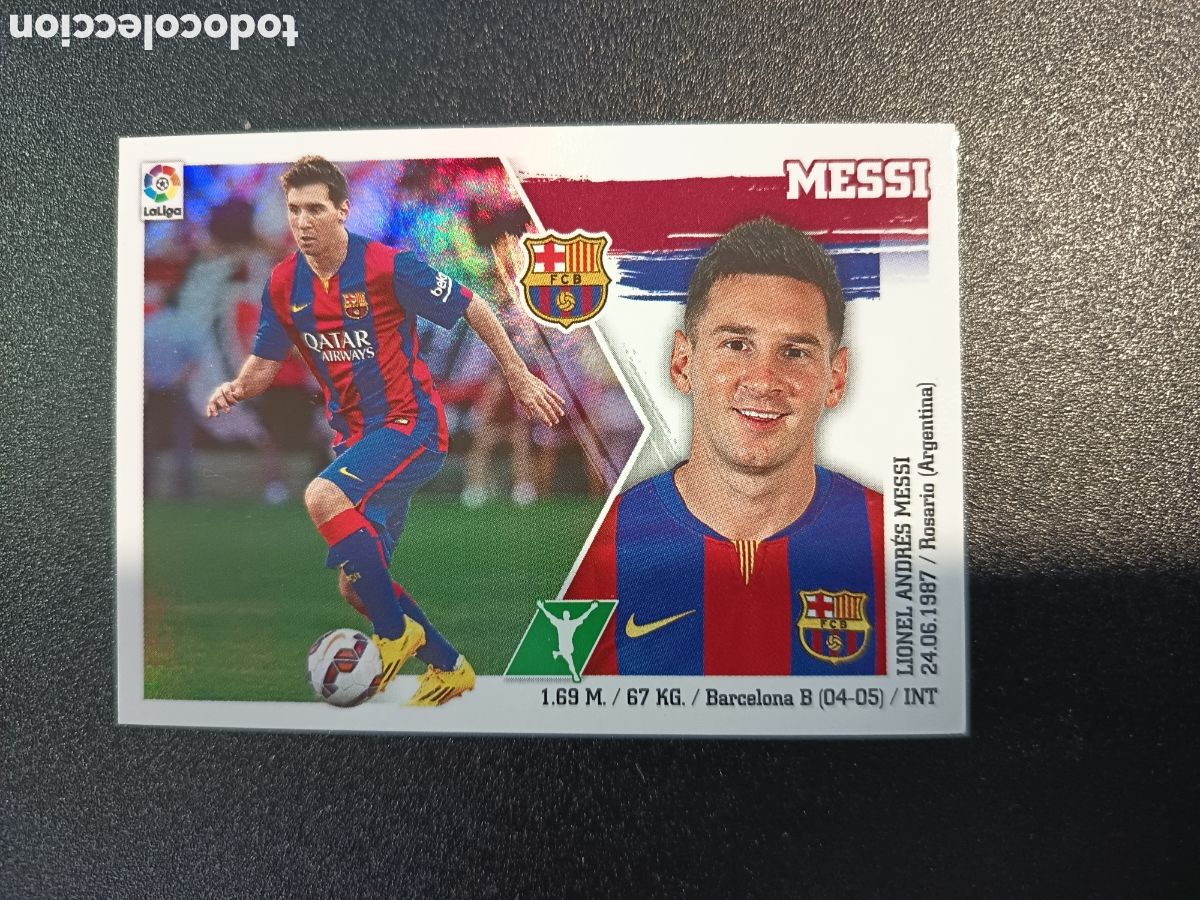Coleccionismo cromos antiguos: SIN PEGAR CROMO STICKER N&ordm; 17 MESSI COLECCI&Oacute;N LIGA ESTE PANINI 2015-16 2015 2016 (V)